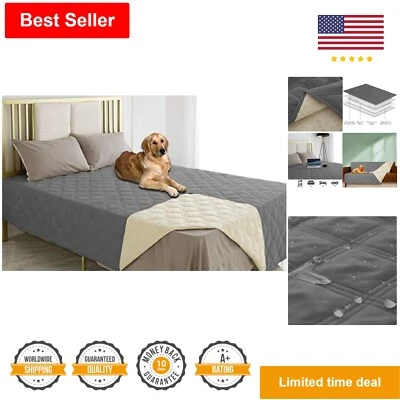 Manta impermeable para mascotas para muebles - Espalda antideslizante - Gris oscuro - 52x82 pulgadas Foto 1 de 4