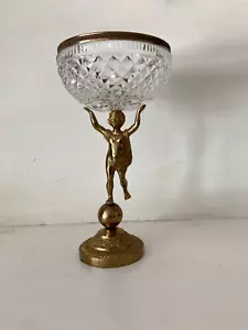Art Deco Bronze-Dore' and crystal centerpiece - Picture 1 of 9
