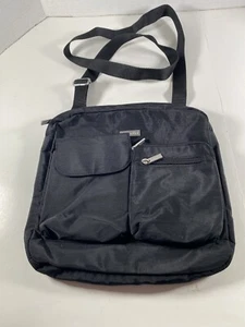 Baggallini Crossbody Multi Pocket Shoulder Bag Purse Black - Picture 1 of 6