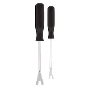2 pc Door Panel & Plastic Fastener Removal Pry Tool Set 8" & 9" Auto Trim Clips - Bild 1 von 3