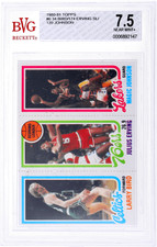 1980 Topps #6 Larry Bird/Julius Erving/Magic Johnson Scoring Leader BGS 7.5