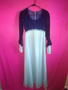 Vintage 70s Prom Dress - Picture 1 of 5