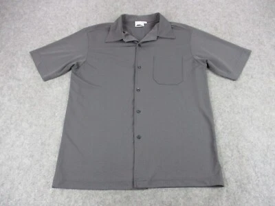 VINTAGE No Fear Shirt Mens Medium Gray Check Button Up Lightweight USA - Image 1 of 4