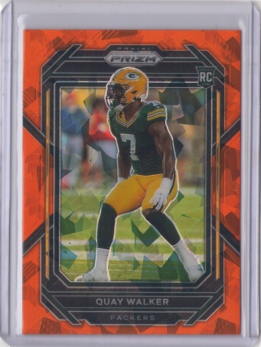 QUAY WALKER 2022 Panini Prizm RC Rookie ORANGE ICE #373 Packers Bulldogs