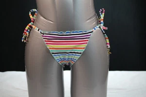 MODERN AMUSEMENT WOMAN'S STRIPED BIKINI BOTTOM SEPERATE size X-Small/Large - Picture 1 of 5
