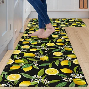 MAYHMYO Cushioned anti Fatigue Kitchen Rug Sets 2 Piece Non Slip Kitchen Mats fo - Picture 1 of 12