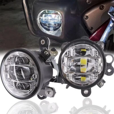 Pair LED Fog Lights For 2012-2017 Honda Goldwing GL1800 DOT Driving Lamp - Image 1 of 4