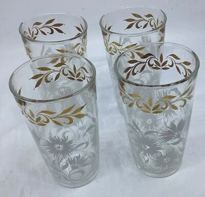 4 Stück MCM Hazel Atlas Aster Trinkgläser - Bild 1 von 3