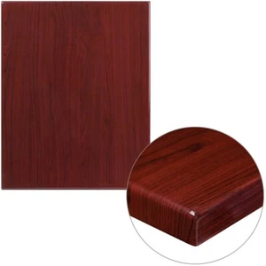 Flash Furniture 24" x 30" Mahogany Resin Table Top, 2" Edge - TP-MAH-2430-GG - Picture 1 of 1