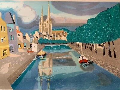 Litografía sobre papel firmada por Georges Lambert Notre Dame edición limitada  Foto 1 de 3