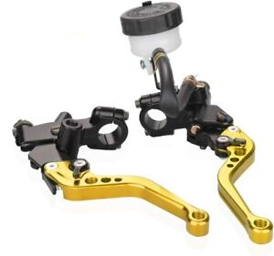 Motorcycle Brake Clutch Pump Lever with Hydraulic Master Cylinder Reservoir Set