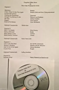 RADIO SHOW: FORGOTTEN OLDIES 3/1/03 PEOPLE, RARE BEATLES INTRO PAUL McCARTNEY - Picture 1 of 1