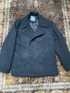 Spiewak Wool Peacoat Quilted Jacket Black Mens M - Picture 1 of 13