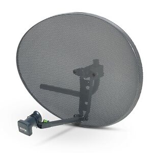 80cm Zone 2 Satellite Dish & MK4 Twin LNB For Sky Freesat HD Polesat Hotbird