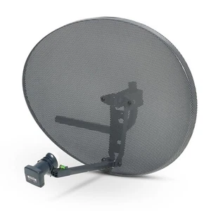 80cm Zone 2 Satellite Dish & MK4 Twin LNB For Sky Freesat HD Polesat Hotbird - Picture 1 of 12