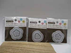 2024 new Japanese silicone mold Shaker Double cute for Uv resin set of 3 heart - Picture 1 of 3