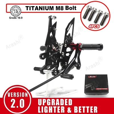 Reposapiés de carreras + pernos para Yamaha FZ1 2006-2016 FZ8 2010-2013 SIN ABS Foto 1 de 4