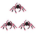 3 Count Scary Giant Spider Halloween Decorations Hairy Spiders