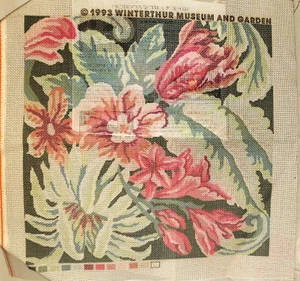 Winterthur Museum & Garden 1993 lienzo punta de aguja 14" X 14" nuevo stock antiguo - Imagen 1 de 3