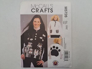McCall's Pattern - Appliques For Purchased Sweatshirts (OSZ) #M5726 - Uncut - Picture 1 of 5