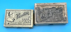 Puritan Bank Pins Vintage Boxes By Oakville Company Waterbury, Conn. - Picture 1 of 3