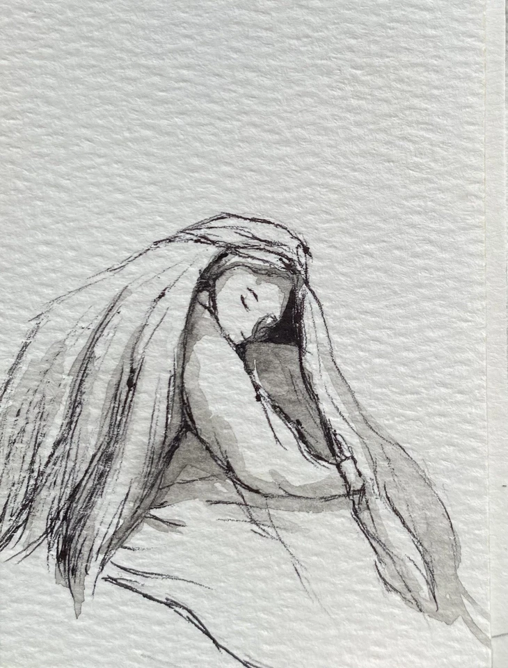 Arte de pintura original de medios mixtos ACEO Foto 1 de 1