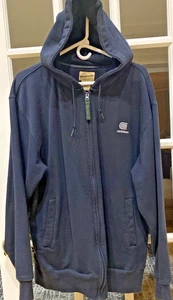 Vtg Con Edison New York Wear Guard Heavy Navy Double Face Hoodie Sz M - Picture 1 of 9