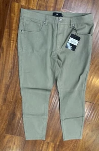 Pantalones de mezclilla U-5’10 para hombre 33x27 prenda teñida algas elásticas/verde bajo 5’10 comodidad - Imagen 1 de 4