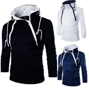 Herren Hoodies Langarm Sweatshirts für Männer Reißverschluss Kapuzenpullover Sweatshirt - Bild 1 von 18