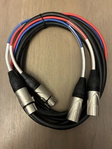 Seismic Audio 2 Channel XLR Colored Multi Patch Snake Cable - 10 Foot SARLX-2 10 - Picture 1 of 4
