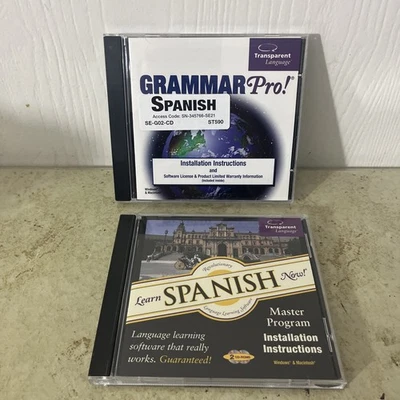 Learn SPANISH Now! Version 7 (2 CD's) for Windows/Mac?&!Spanish Grammar Pro - Image 1 of 3