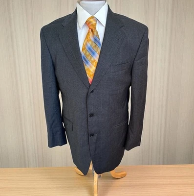 Daniel Cremieux Collection Blazer 40R Loro Piana Gray Plaid Jacket Sport Coat - Image 1 of 4