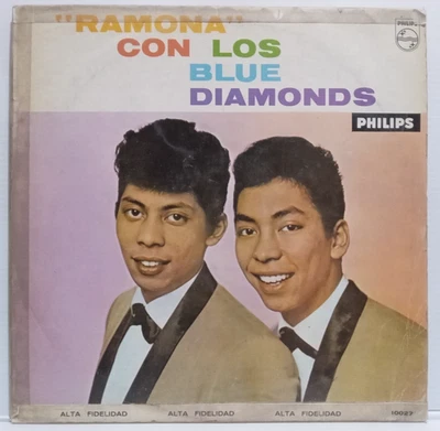 LOS BLUE DIAMONDS MEXICAN ROCK LP 1964 SUNG IN SPANISH & ENGLISH - Image 1 of 4