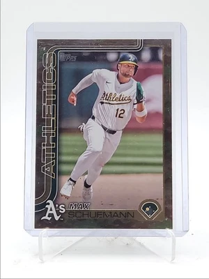 MAX SCHUEMANN 2025 TOPPS SERIES ONE BASEBALL CAMO ATHLETICS /25 Q5902 - Image 1 of 2