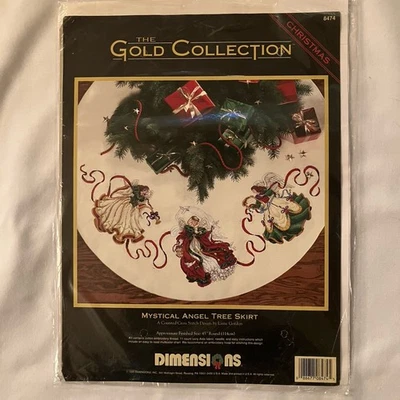Dimensions Gold Collection Mystical Angel Tree Skirt Cross Stitch 8474 CHART - Image 1 of 3
