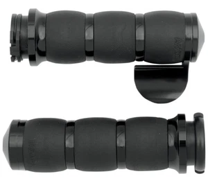 Empuñaduras de manillar Avon Velvet Air negras con jefe de acelerador - tipo cable (AIR-96-BOSS) - Imagen 1 de 2