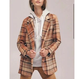 Cappotto blazer FREE PEOPLE Mari a quadri taglia S - Foto 1 di 11