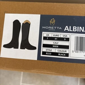 Black Loretta Riding Boots - Picture 1 of 3