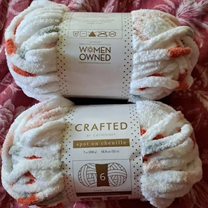 Hilo de ganchillo para tejer chenilla 2 puntos hecho a mano por Catherine Terra Cotta Multi - Imagen 1 de 2