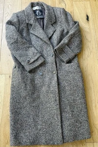 Abrigo de tweed vintage Bert Newman mezcla de lana pesada para mujer 14 Petite - Imagen 1 de 14