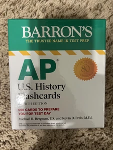 Barron's Trusted name in Test prep AP U.S. History Flashcards new in box - Picture 1 of 4
