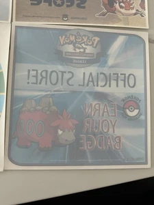 Vintage Dead Stock Pokémon Store Vinyl Display Sticker Pokemon League Card Store - Picture 1 of 1