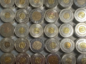 300 BI-METAL PACHISLO SLOT MACHINE TOKENS - Tumble Cleaned .984" / 25mm - Picture 1 of 1