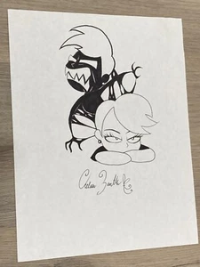 Halloween Handarbeit gruselige Tusche Kunst Zeichnungen Standardgröße - Bild 1 von 8