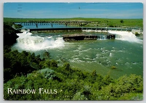 Postal publicada 1991 de Great Falls, Montana - Rainbow Falls on the Missouri River - Imagen 1 de 2