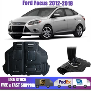 Conjunto de protector contra salpicaduras del motor delantero debajo de la cubierta para Ford Focus 2012-2018 negro - Imagen 1 de 12