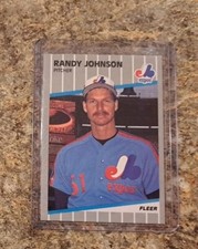 Randy Johnson 1989 Fleer Error Rookie Card RC Marlboro Partially Obscured 381