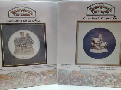 1 Counted Cross Stitch Kit Cottages Mr. Fezziwig's Emporium  OR Falstaff's Manor Foto 1 de 4