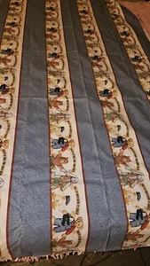 Vtg Daisy Kingdom Blue Jeans Teddy Striped Cotton Fabric 6.5 Yards X 44" Wide - Picture 1 of 9