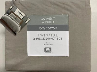 Juego de edredón de 2 piezas doble/XL 100 % algodón lavado ropa - Dune Foto 1 de 3